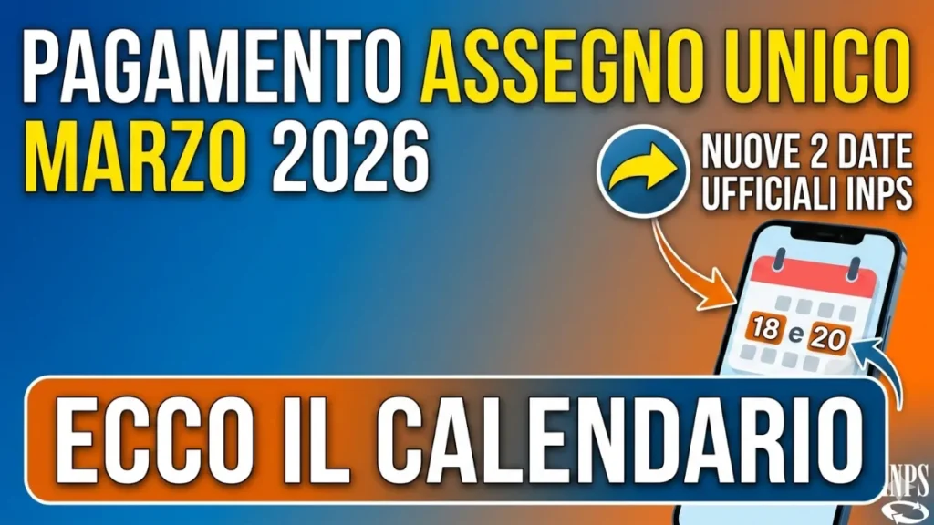 Pagamento Assegno Unico Marzo 2026